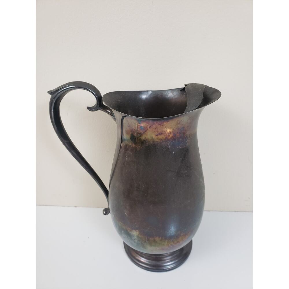 Vintage F.B Rogers Silver Plated Ice Pitcher Beverage Pitcher with Ice Guard